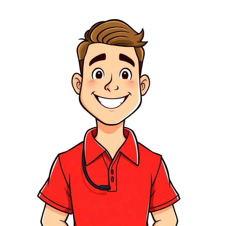 Cartoon portrait of Zachary Blanc